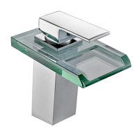 Magideal - Grifo Led Para Baño, Grifo Para Lavabo De Recipiente De Baño, Grifo Para Lavabo De Latón Con Una Sola Manija Montado En Cubierta, Mezclador De Agua Argén