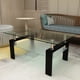 thumbnail image 3 of Rectangle Glass Coffee Table, Clear Coffee Table, Modern Side Center Tables for Living Room, Living Room Furniture, 3 of 3