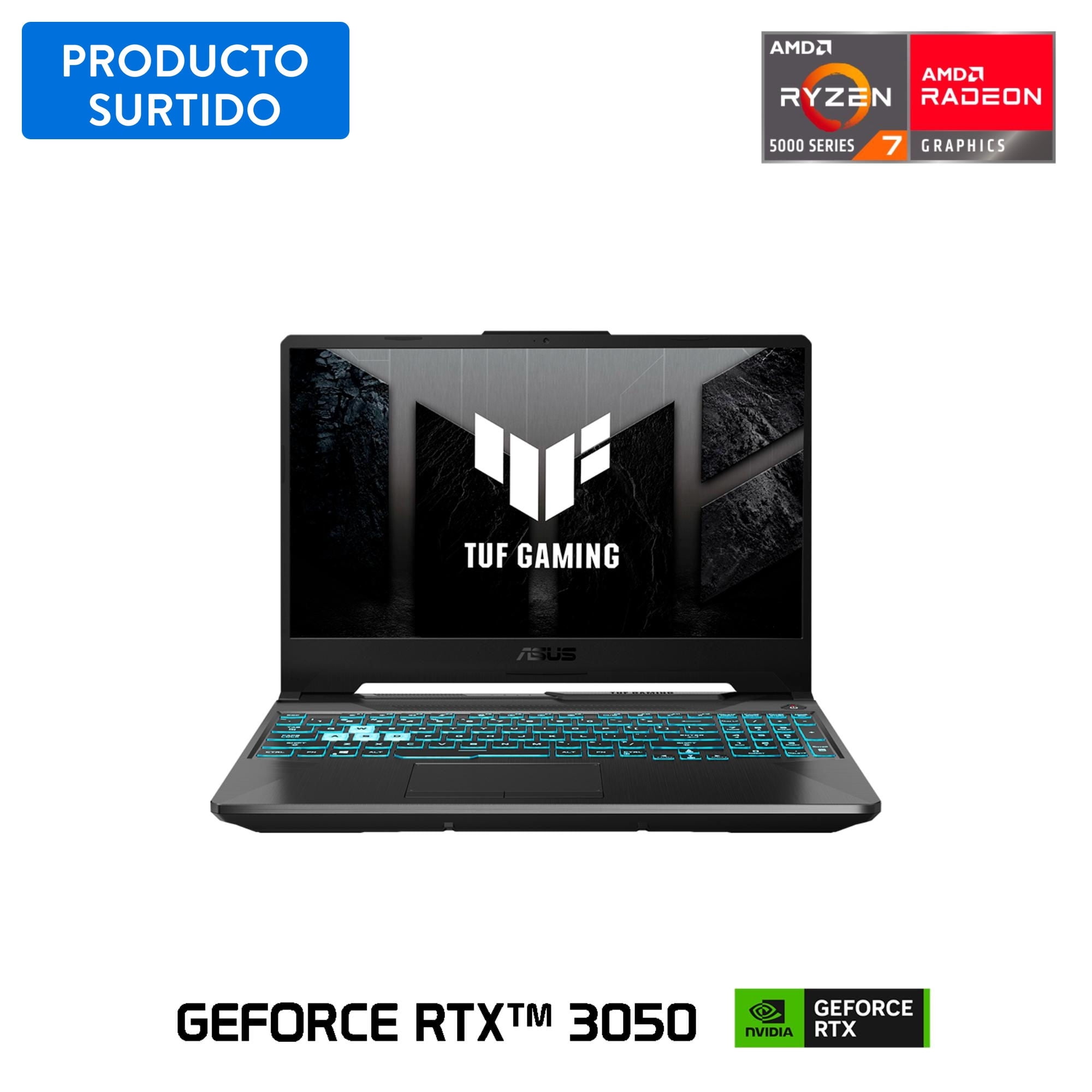 Asus - Notebook Tuf Gaming A15, 15.6"" Fhd Amd Ryzen 5 8Gb Ram 512Gb Ssd Nvidia Rtx 3050 Negro