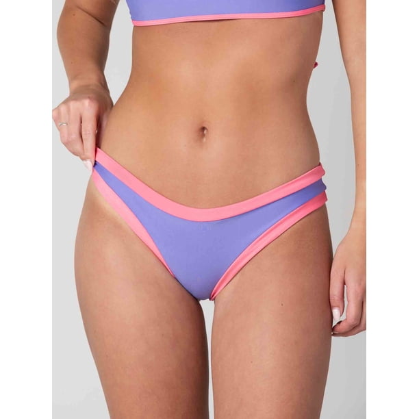 Bottom de Bikini Daikiri Mujer Calzón Sin Costuras Violeta Azulado Rosado Protección UV50+