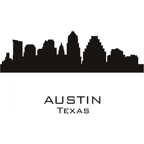 Rienda Libre Graphics - Decomural Austin Texas City Skyline Ws-15413