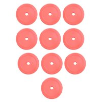 Magideal - 10 Conos Planos Redondos, Discos Antideslizantes Para Suelo, Marcadores De Punto Flexibles Y Duraderos Para Entrenadores, Kárate, Baloncesto, Boxeo, Rojo