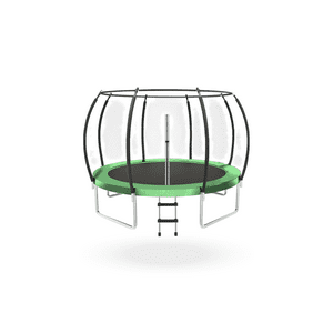 Pwrfitness - Cama Elastica Con Malla Y Escalera 2.44 Mt 8 Ft Verde