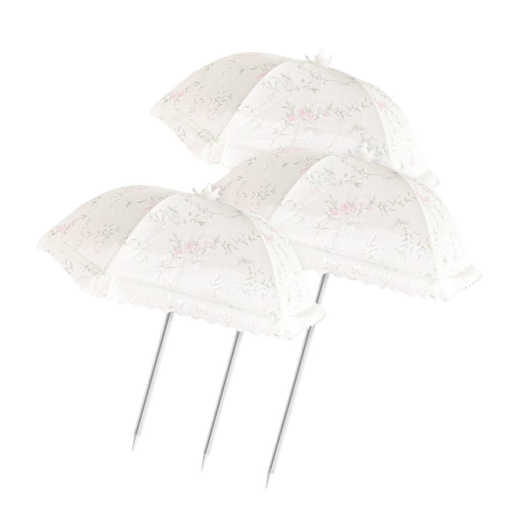 Ioensy - 3 Sombrillas Decorativas Para Plantas De Jardín, Para Macetas Y Exteriores.