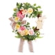 thumbnail image 1 of Corona de conejito de Pascua, planta de simulación para el hogar, corona de ratán, decoración para fiestas, accesorios para colgar en la puerta, 1 of 5