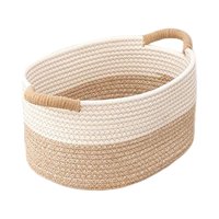 Magideal - Cestas De Cuerda Tejida Para Organización, Cesta Pequeña Y Suave Para Organización, Cesta De Regalo, Cesta De Almacenamiento Vacía Para Oficina Y Dorm 35Cmx25Cmx13Cm