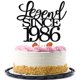 thumbnail image 1 of Adorno para pastel Migeaks 40.º Cumpleaños con brillo negro, 1 of 7