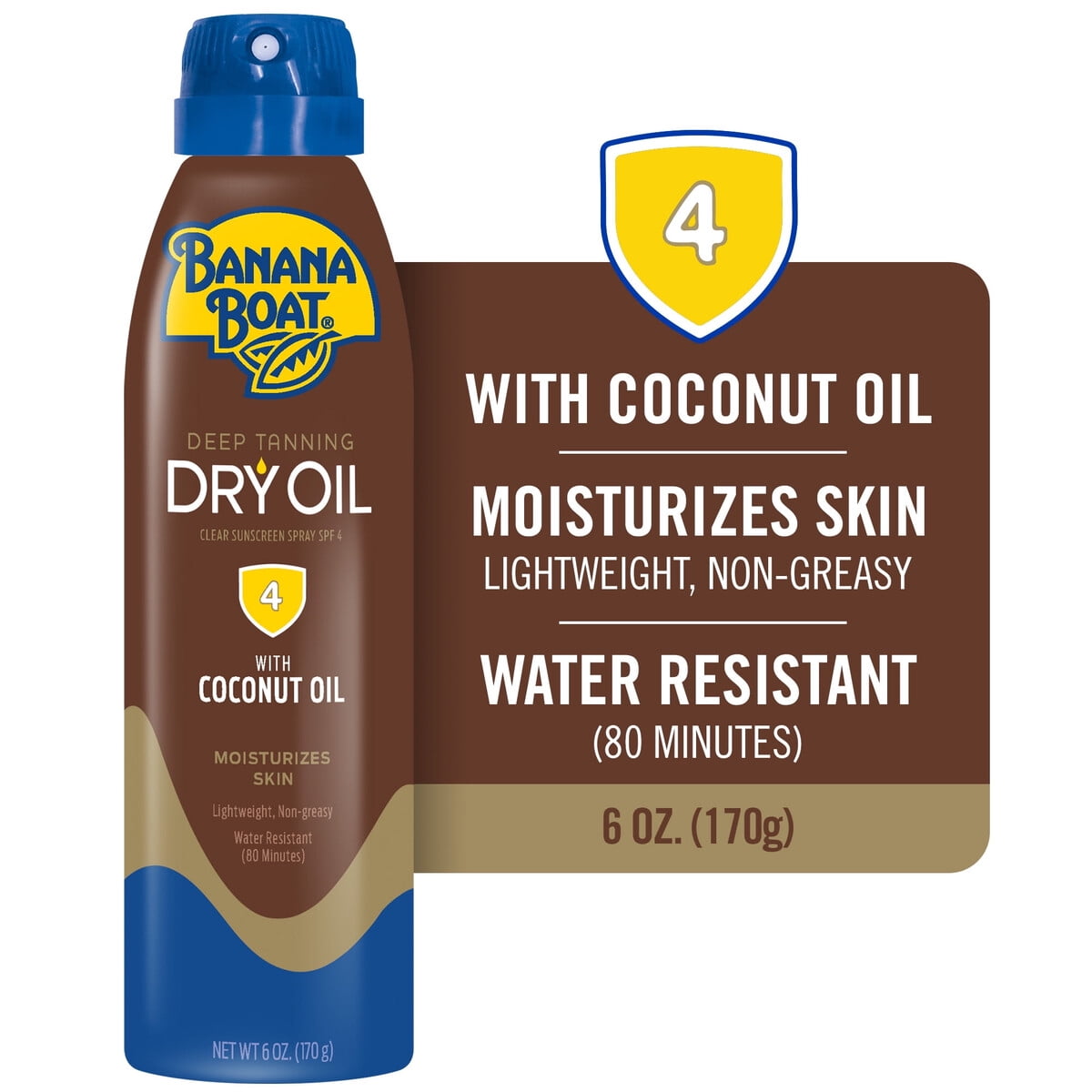 Aceite Bronceador Banana Boat Spray Spf 4 170g Resistente Agua