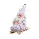thumbnail image 2 of Figura De Papá Noel Esquiando Figura De Escritorio De Interior Figura De Papá Noel En Trineo Decoración Blanca, 2 of 3