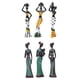 thumbnail image 1 of Figuras Africanas Escultura Tribal Lady Figurine Estatua Arte Coleccionable 6-Set, 1 of 2