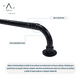 thumbnail image 5 of Set Simple De Barra Para Cortina Extensible 120 a 210 Cm Curvo De Metal Diámetro 22/25 Mm Color Negro, 5 of 9