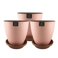 Pottery - Set De 3 Maceta Zafiro 17Cm Rosa Nautica Y Sus Platos
