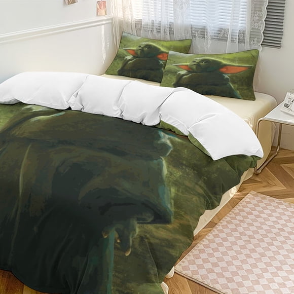 Baby Yoda 3-Piece Bedding Set Soft Warm And Comfortable Bed Set