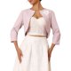 thumbnail image 1 of INSPIRE CHIC Bolero Formal para Mujer para Vestidos de Noche Mangas Medias Abierto por Delante Chaquetas de Cóctel 2XL Rosa, 1 of 5