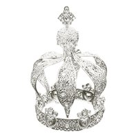 Magideal - Corona De Estilo Vintage Para Decoración De Tartas, Adornos Para Tartas, Tocados Para Fiesta De Cumpleaños, Novia, Aniversario, Halloween, Boda , Plata