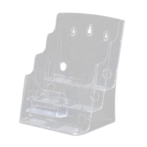 Ioensy - Soporte Para Folletos, Tarjeta De Presentación, Folleto, Documento, Acrílico, Soporte De Exhibición Para Tarjetas De Visita, A5, 3 Niveles