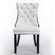 thumbnail image 1 of A&A Furniture,Nikki Collection Modern,High-end Tufted Solid Wood Contemporary PU and Velvet Upholstered Dining Chair with Wood Legs Nailhead Trim 2 Pcs Set,White+Black, SW2101WB, 1 of 3