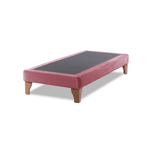 Importclick - Base Cama Europea 1 Plaza 90X200 Cm Palo Rosa Felpa