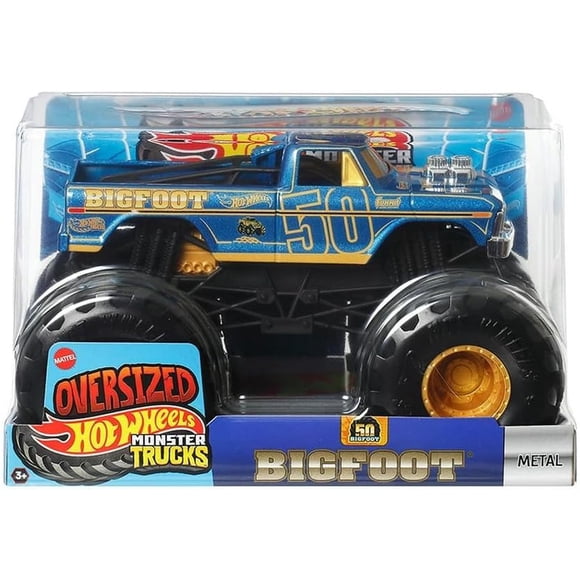 Camión de juguete Mattel Hot Wheels Bigfoot sobredimensionado 1:24