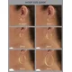 thumbnail image 5 of Pendientes de aro ligeros con cierre de paleta en plata de ley 925, oro amarillo, 40 mm/1,5 pulgadas, 5 of 5