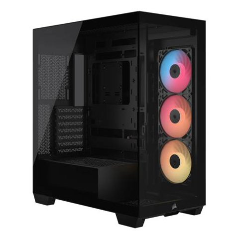 Gabinete Gamer Corsair 3500X Rs-R Argb, Mid Tower, Vidrio Templado, 3 Fans, Black