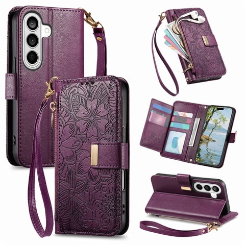 Funda Foxdock Cartera De Piel Sintética Para Foxdock Samsung Galaxy S26 Pro – Resistente A Golpes, Rfid – Púrpura