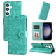 thumbnail image 2 of Funda tipo cartera FOXDOCK para Samsung Galaxy S24 , diseño girasol en relieve, cuero PU, cierre magnético, soporte y tarjetero, 2 of 5