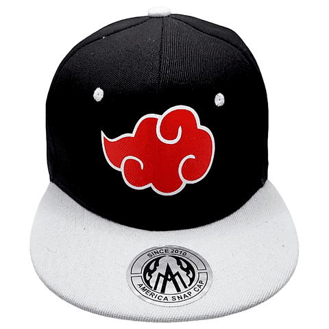 La Casa De Los Aromas - Gorra Snapback Akatsuki Negra Visera Blanca
