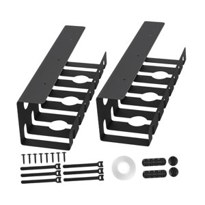 Magideal - Bandeja De Gestión De Cables Debajo Del Escritorio De 2 Piezas De 15,7 Pulgadas De Largo Para Oficina En Casa, Multifuncional, Fácil De Instalar, Sopo