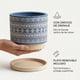 thumbnail image 4 of Macetero Maceta De Ceramica Azul Con Patrones Beige M, 4 of 7