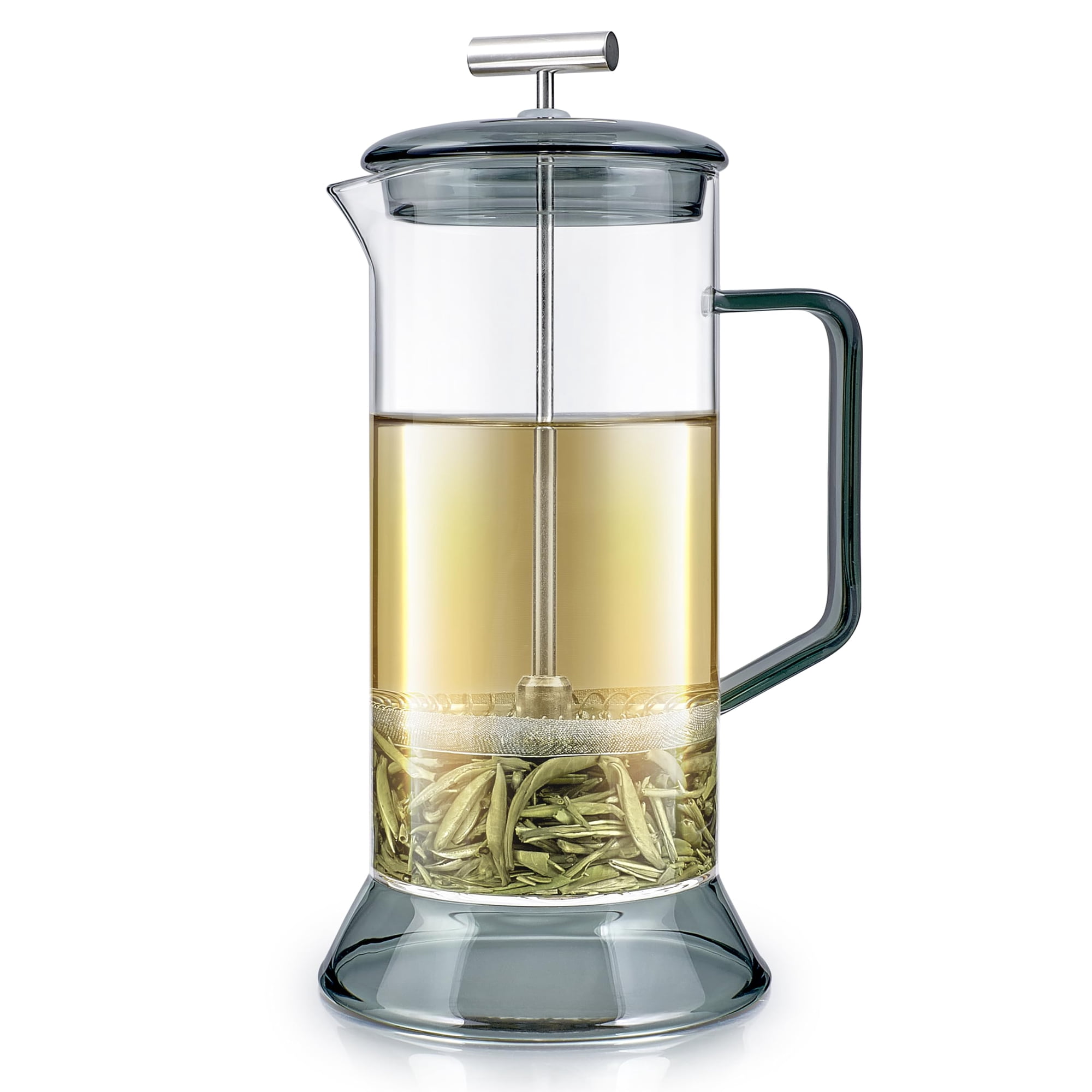 Tea Press Teabloom Toulouse - Vaso De Borosilicato (700 Ml), Color Gris Oscuro