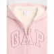thumbnail image 2 of Sudadera GAP con logo Sherpa con cierre completo rosa para niñas talla S, 2 of 2