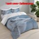 thumbnail image 1 of 3pcs White Wolf Standing in Snow Themed Printed Bedding Set Duvet Cover and Pillowcases, 1 of 5