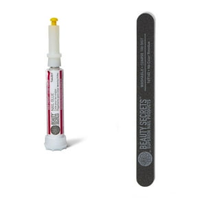 Pegamento Para Uñas Beauty Secrets, A Prueba De Goteo Y Obstrucciones, Con Lima De Uñas