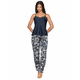thumbnail image 2 of Pijama De Satín Con Encaje Y Pantalones Floreados, 2 of 3