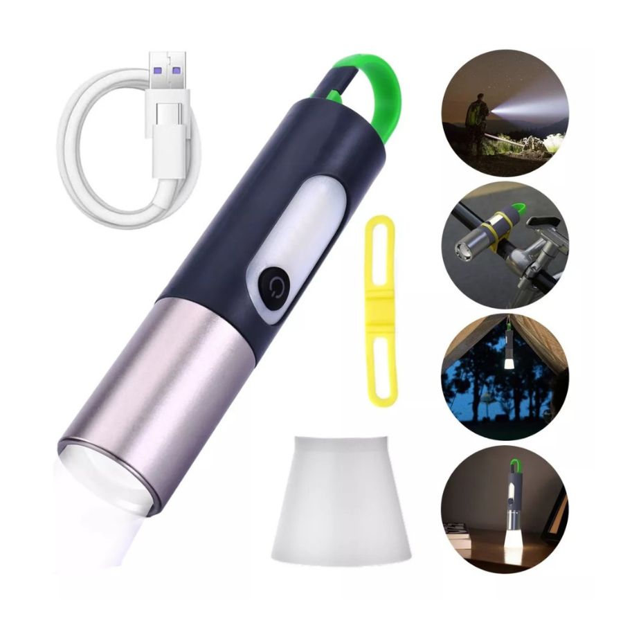 Click Ventas - Linterna Multifunción Recargable Para Exteriores Led 800Lm