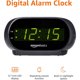 thumbnail image 2 of Reloj Despertador Digital Amazon Basics Pequeño Oval LED, 2 of 3