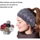 thumbnail image 5 of Paquete de 4 diademas de invierno para mujeres con botones para máscara, Tejido a punto, diademas calientes, diademas con orejas de ganchillo para mujeres y niñas, 5 of 7