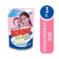 Detergente Líquido Hipoalergénico Bebé Doypack 3 L Popeye