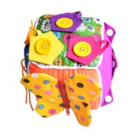 Magideal - Cubo De Actividades De Habilidades Básicas Para La Vida, Tablero Ocupado, Juguetes Montessori, Desarrollo Temprano, Juguete Sensorial Suave Para Bebés