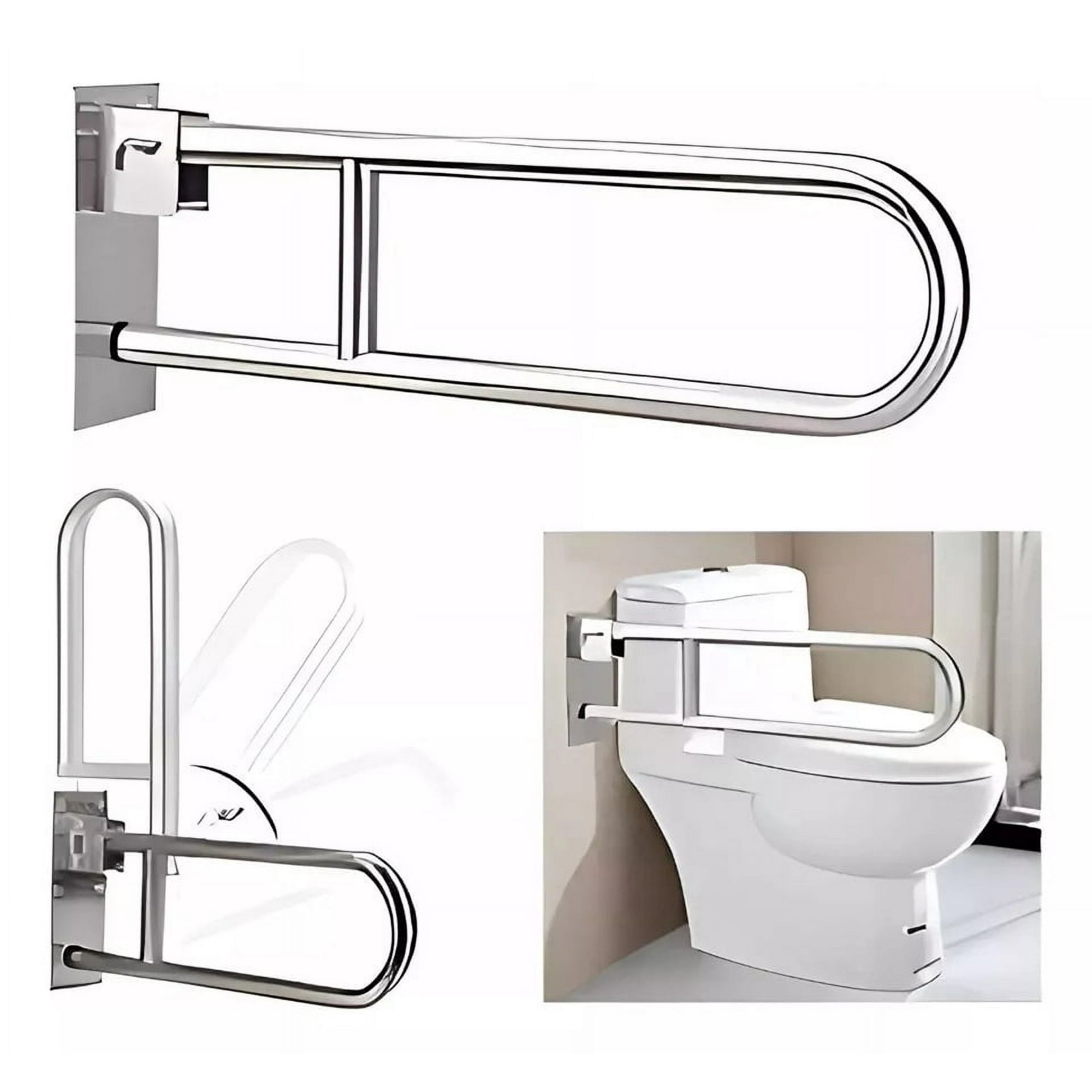 Genérico - Barra Seguridad Baño Para Discapacitados Pasamanos Abatible