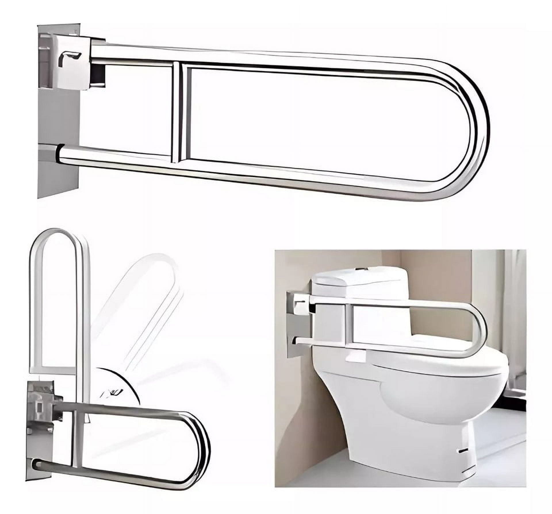 Genérico - Barra Seguridad Baño Para Discapacitados Pasamanos Abatible