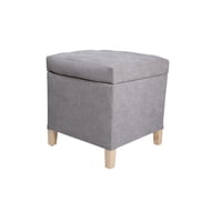 Máxima Design - Pouf Baúl Rucato Gris Claro Altea 46X46X50 Cm