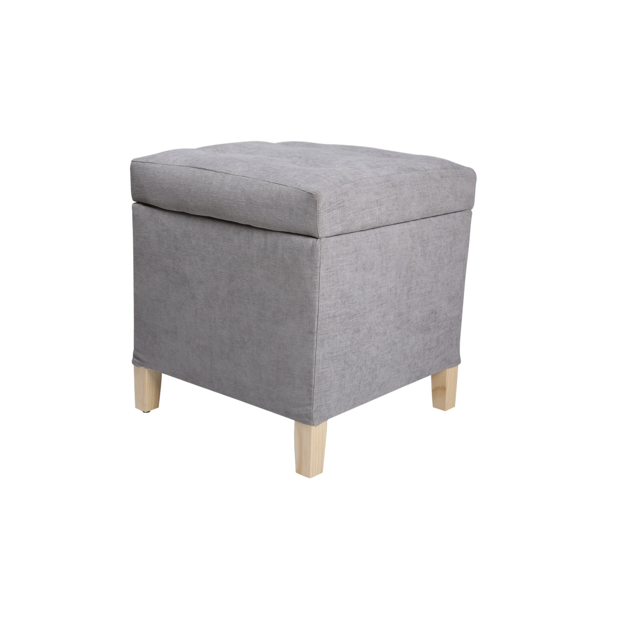 Máxima Design - Pouf Baúl Rucato Gris Claro Altea 46x46x50 Cm