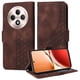 thumbnail image 1 of Carcasa FOXDOCK OPPO Reno 12F 5G de cuero PU, diseño acolchado clásico, protección contra caídas y rayones, 1 of 5