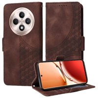 Carcasa Foxdock Oppo Reno 12F 5G De Cuero Pu, Diseño Acolchado Clásico, Protección Contra Caídas Y Rayones