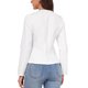 thumbnail image 3 of INSPIRE CHIC Chaquetas de Blazer Casual de Negocios para Mujeres de Manga Larga sin Cuello con Botones para Oficina Traje de Trabajo M Blanco, 3 of 6