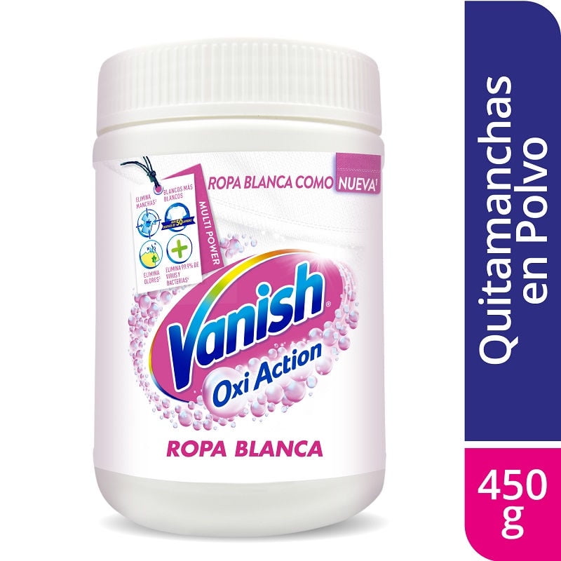 Quitamanchas Polvo Ropa Blanca Frasco 450 g Vanish
