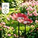 thumbnail image 1 of Estacas jardín flor metal hechas mano 5 uds estación riego abejas diseño floral jardín, 1 of 7