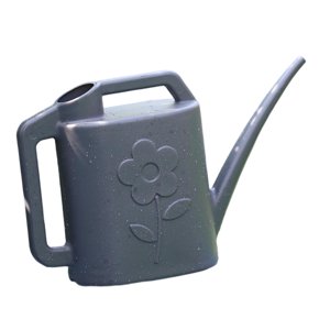 Ioensy - Regadera 4L Con Asa Regadera De Pico Largo Para Plantas Al Aire Libre Flor Gris Oscuro